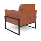 Poltrona Sala Decorativa Marisa Industrial Alta Preto Sintéti