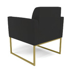 Poltrona Sala Decorativa Marisa Industrial Dourado Veludo D03