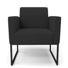 Poltrona Sala Decorativa Marisa Industrial Preto Veludo D03 -