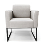 Poltrona Sala Decorativa Marisa Industrial Preto Veludo D03 -