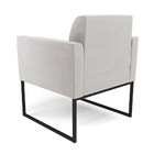 Poltrona Sala Decorativa Marisa Industrial Preto Veludo D03 -