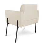 Poltrona Sala Decorativa Marisa Pé Aço Preto Sintético D03 -