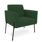 Poltrona Sala Decorativa Marisa Pé Aço Preto Veludo D03 - D'r