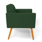 Poltrona Sala Decorativa Marisa Pé Palito Castanho Veludo D03