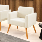 Poltrona Sala Decorativa Marisa Pé Palito Castanho Veludo D03