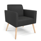 Poltrona Sala Decorativa Marisa Pé Palito Natural Sintético D