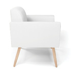 Poltrona Sala Decorativa Marisa Pé Palito Natural Sintético D