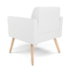 Poltrona Sala Decorativa Marisa Pé Palito Natural Sintético D