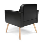 Poltrona Sala Decorativa Marisa Pé Palito Natural Sintético P