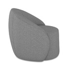 Poltrona Sala Decorativa Orgânica Giratória Lua Linho D03 - D