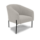 Poltrona Sala Decorativa Pé De Ferro Preto Kit 2 Stella Boucl