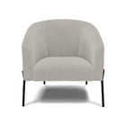 Poltrona Sala Decorativa Pé De Ferro Preto Kit 2 Stella Boucl