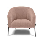 Poltrona Sala Decorativa Pé De Ferro Preto Kit 2 Stella Boucl