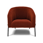 Poltrona Sala Decorativa Pé De Ferro Preto Kit 2 Stella Boucl