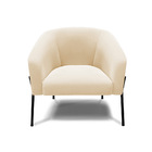 Poltrona Sala Decorativa Pé De Ferro Preto Kit 2 Stella Suede