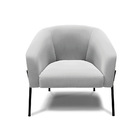 Poltrona Sala Decorativa Pé De Ferro Preto Kit 2 Stella Suede