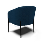 Poltrona Sala Decorativa Pé De Ferro Preto Stella Bouclê D03