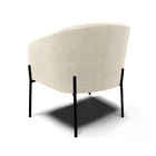 Poltrona Sala Decorativa Pé De Ferro Preto Stella Bouclê D03