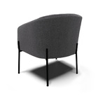 Poltrona Sala Decorativa Pé De Ferro Preto Stella Bouclê D03