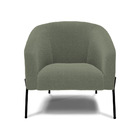 Poltrona Sala Decorativa Pé De Ferro Preto Stella Bouclê D03