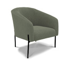 Poltrona Sala Decorativa Pé De Ferro Preto Stella Bouclê D03