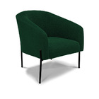 Poltrona Sala Decorativa Pé De Ferro Preto Stella Bouclê D03