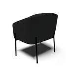 Poltrona Sala Decorativa Pé De Ferro Preto Stella Linho D03 -