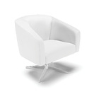 Poltrona Sala Decorativa Stella Base Giratória Cromada Sintét