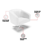 Poltrona Sala Decorativa Stella Base Giratória Cromada Sintét