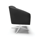 Poltrona Sala Decorativa Stella Base Giratória Cromada Sintét