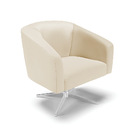 Poltrona Sala Decorativa Stella Base Giratória Cromada Sintét