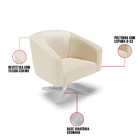 Poltrona Sala Decorativa Stella Base Giratória Cromada Sintét