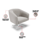 Poltrona Sala Decorativa Stella Base Giratória Cromada Veludo