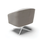 Poltrona Sala Decorativa Stella Base Giratória Cromada Veludo