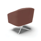 Poltrona Sala Decorativa Stella Base Giratória Cromada Veludo