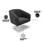 Poltrona Sala Decorativa Stella Base Giratória Cromada Veludo