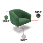 Poltrona Sala Decorativa Stella Base Giratória Cromada Veludo