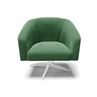 Poltrona Sala Decorativa Stella Base Giratória Cromada Veludo