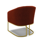 Poltrona Sala Decorativa Stella Base Industrial Dourado Boucl