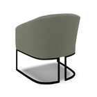 Poltrona Sala Decorativa Stella Base Industrial Preto Bouclê