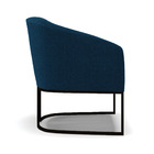 Poltrona Sala Decorativa Stella Base Industrial Preto Bouclê