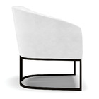 Poltrona Sala Decorativa Stella Base Industrial Preto Sintéti