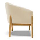 Poltrona Sala Decorativa Stella Base Madeira Castanho Sintéti