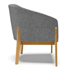 Poltrona Sala Decorativa Stella Base Madeira Linho D03 - D'ro