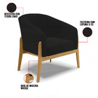 Poltrona Sala Decorativa Stella Base Madeira Linho D03 - D'ro