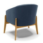 Poltrona Sala Decorativa Stella Base Madeira Suede D03 - D'ro