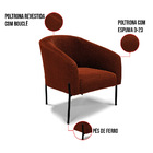 Poltrona Sala Decorativa Stella Kit 2 Bouclê Pé De Ferro Pret