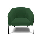 Poltrona Sala Decorativa Stella Pé De Aço Preto Veludo D03 -