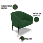 Poltrona Sala Decorativa Stella Pé De Aço Preto Veludo D03 -