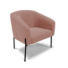 Poltrona Sala Decorativa Stella Pé De Aço Preto Veludo D03 -